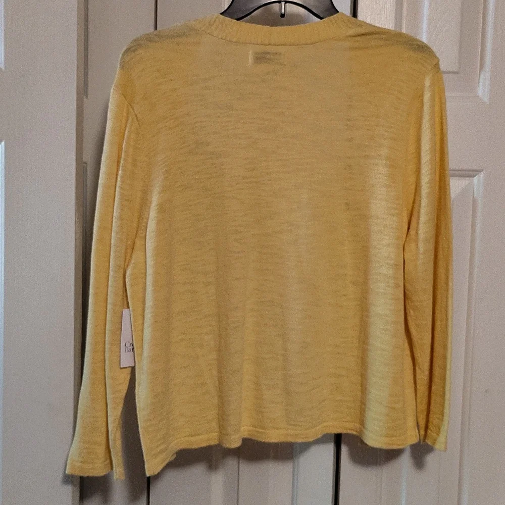 Spring Time Yellow Cardigan - Picture 2 of 6